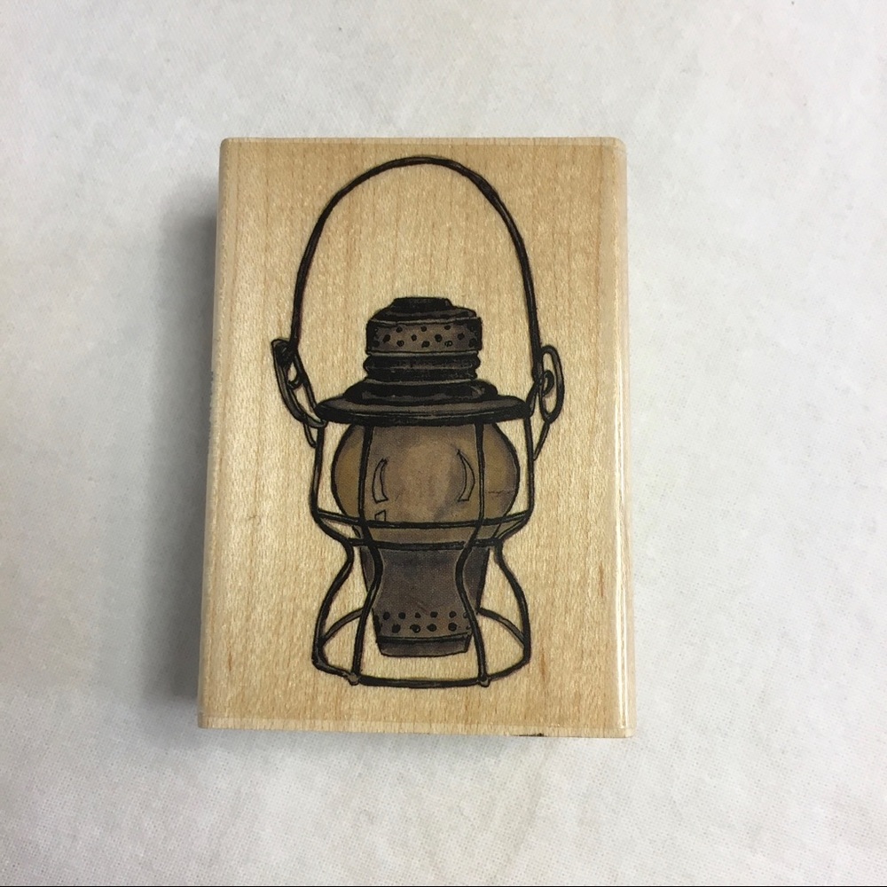 Stampabilities Camping Lantern Rubber Stamp